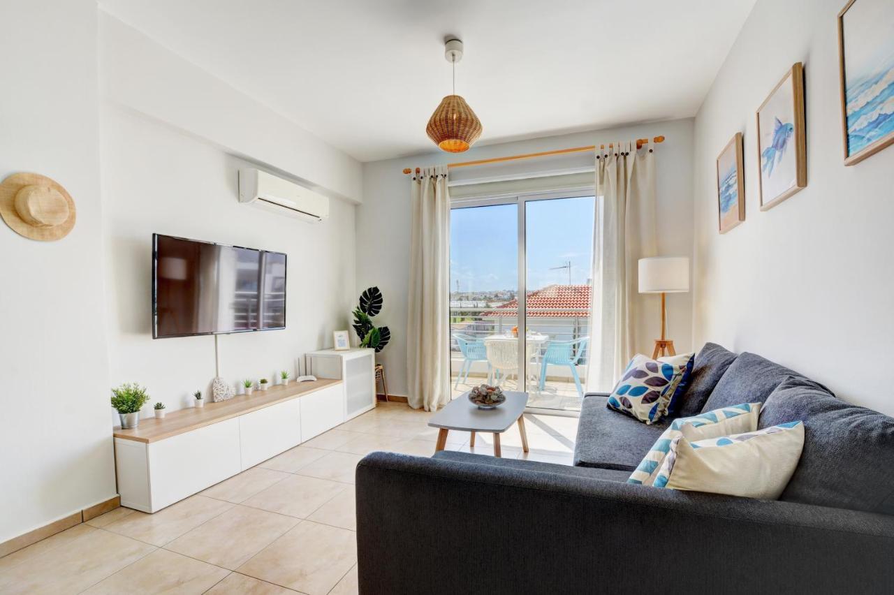 ♥ Sunny&Cozy Family Apartment ★ Walk To The Beach☼ Paralímni Extérieur photo